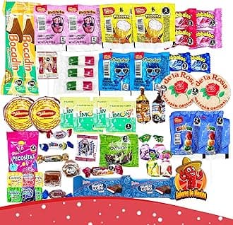 Mexican Candy Variety Pack (50 Count) Non-Spicy, Dulces Mexicanos, Mexican Snacks, with Obleas, Bubulubu, Vero Candy, Mazapan, by Sabores de Mexico