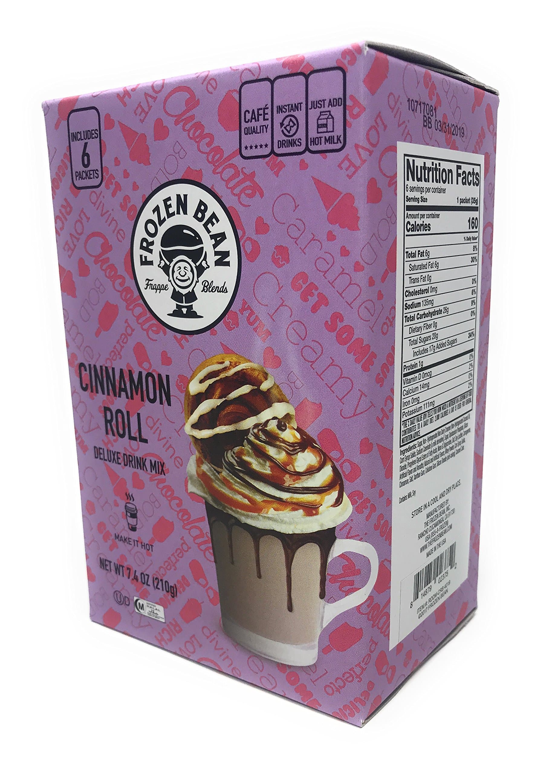 Frozen Bean Deluxe Drink Mix 7.4 oz Cinnamon Roll