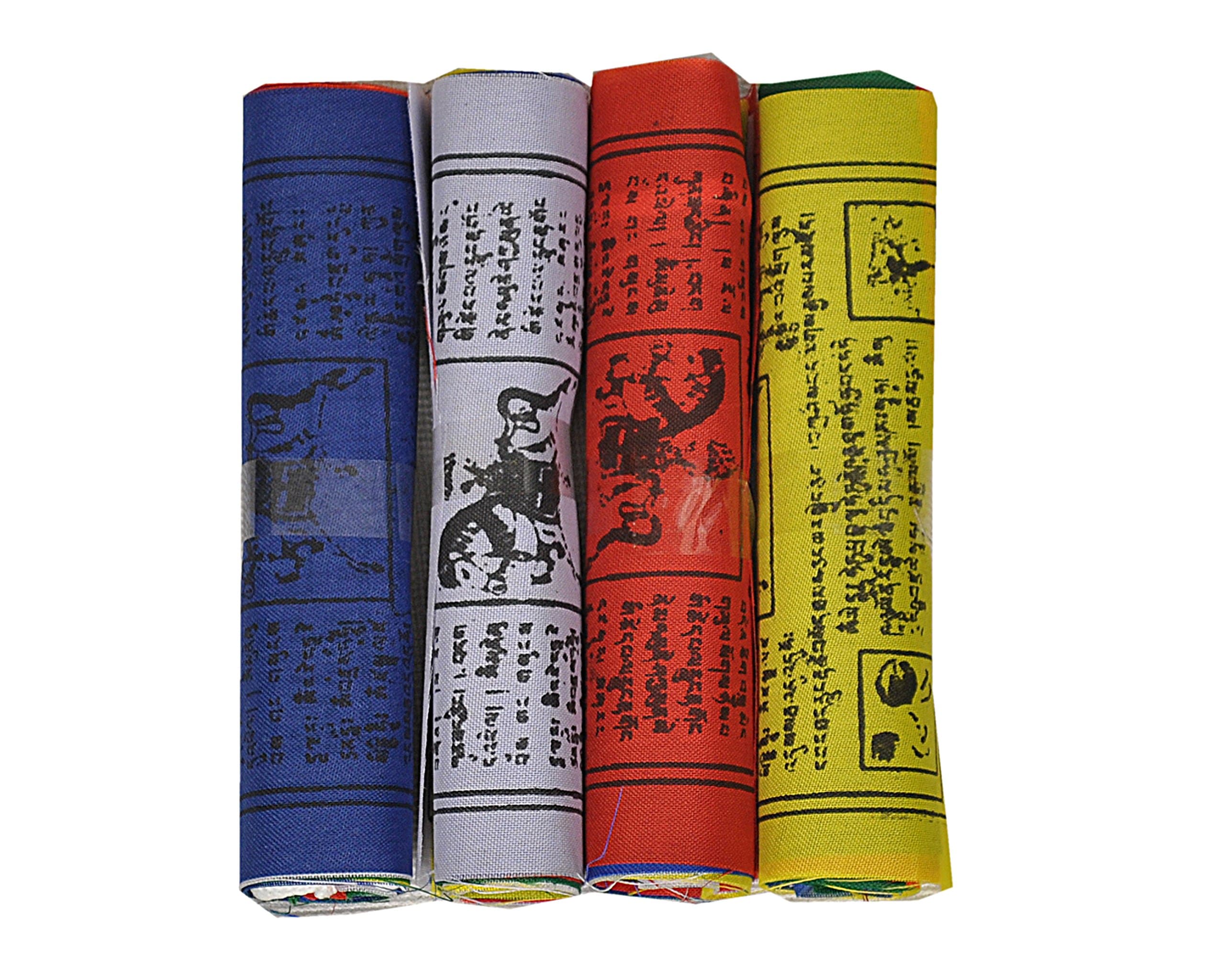 Tibetan Buddhist Prayer Flags for luck, happiness, longevity and prosperity - Pack of 40