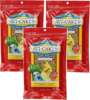 Lafeber (3 Pack) 's Original Flavor Avi-Cakes for Parakeets, Cockatiels & Conures