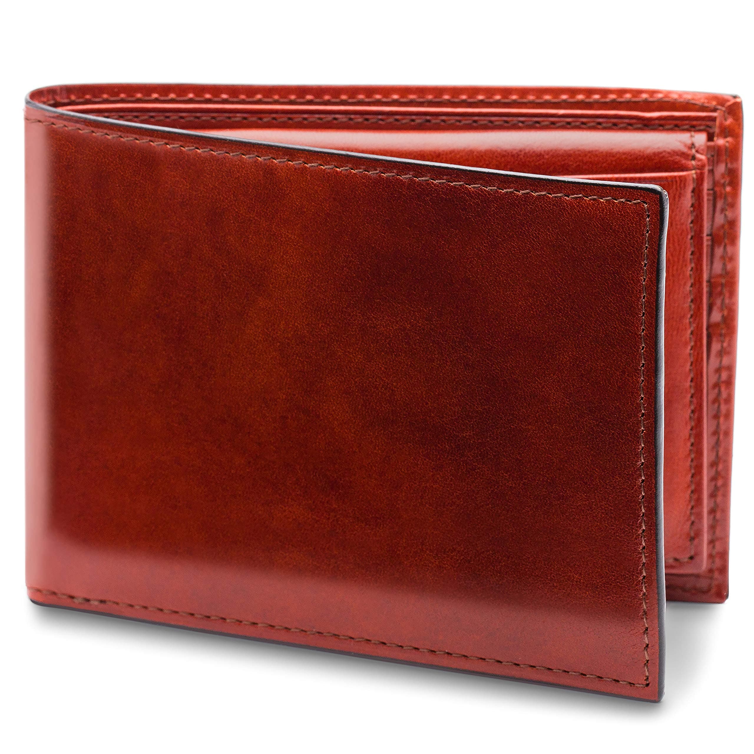 Men's Old Leather Credit Wallet with I.D. Passcase Bil