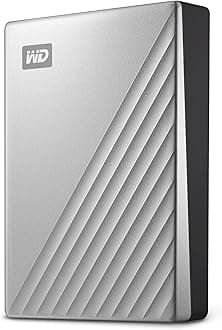 – 6TB My Passport Ultra for Mac, portable external hard drive, USB-C, Mac Compatible, portable external storage, software with defense against ransomware, backup and password protection, Silver