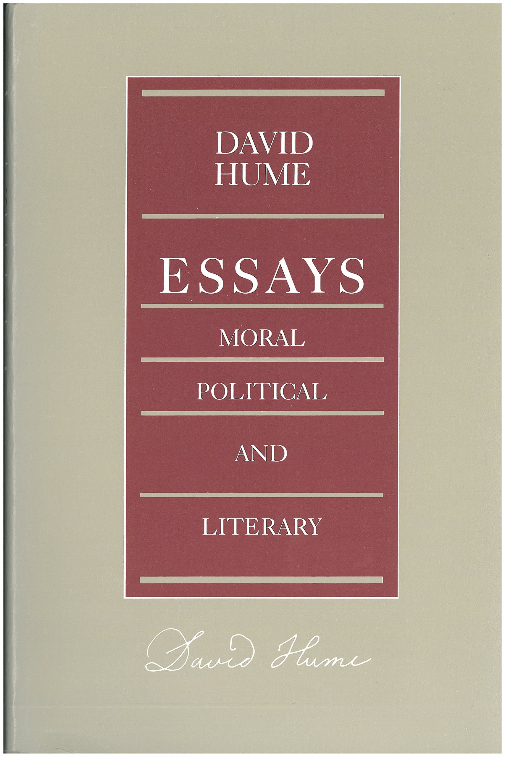 Essays, Moral, Political, and Literary