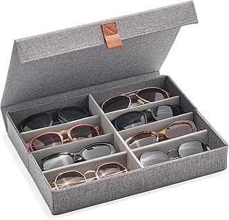 Beautiful Sunglass Storage Organizer For 8 Pairs - Stylish Case/Holder Displays Your Glasses And Protects From Dust
