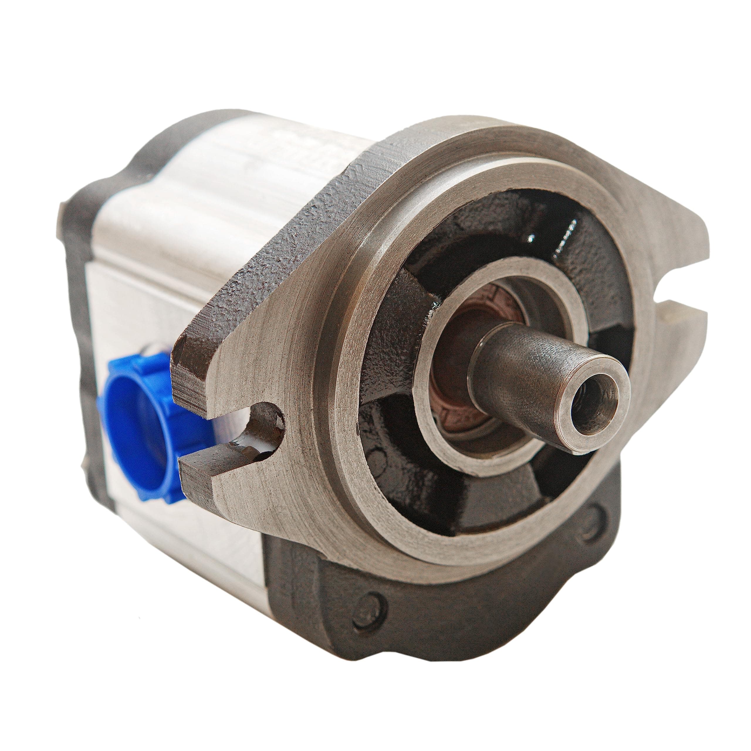 Hydraulic Gear Pump 2-6 GPM Straight 3/4" Keyed Shaft, Aluminum Hydraulic Oil Gear Pump CID 0.38, Hydraulic Fluid Gear Pump SAE A-2 Bolts CW Cast Iron Flange