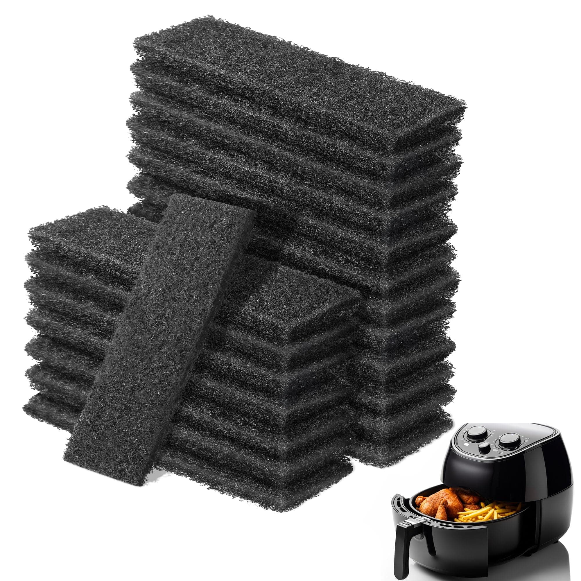 Enhon 20 Pcs Air Fryer Filter Compatible with Instant/Vortex Plus 6 Quart Air Fryer, Charcoal and Oil Vapor Replacement Filter for Odor Erase and Absorbing Grease