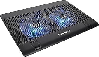 Thermaltake Massive 14 Steel Mesh Panel Dual 140mm Blue LED Fan Adjustable Speed Control 10"-17" Laptop Notebook Cooling Pad CL-N001-PL14BU-A