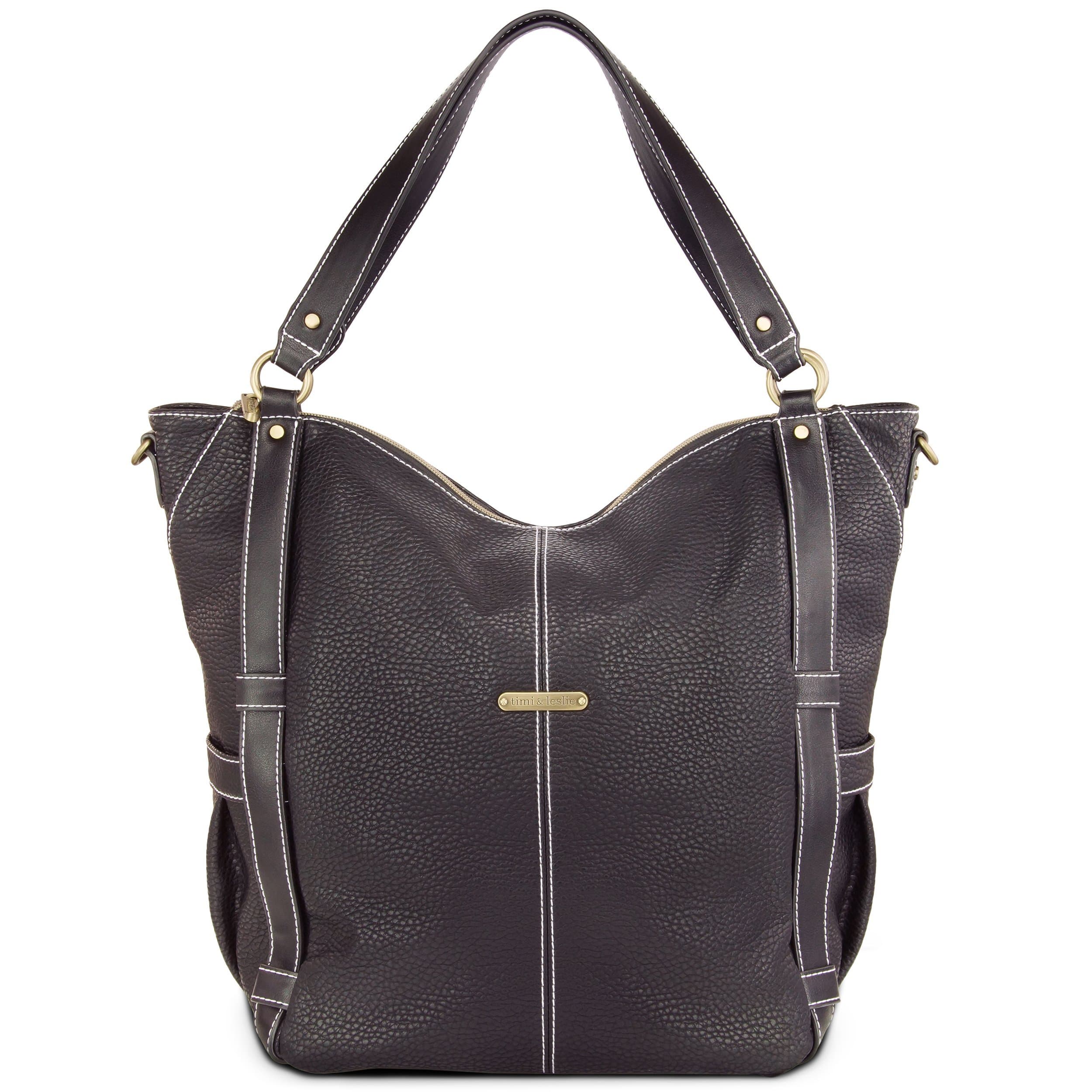 timi & leslie Marcelle Diaper Bag Set (Black Edition, 7-Piece)