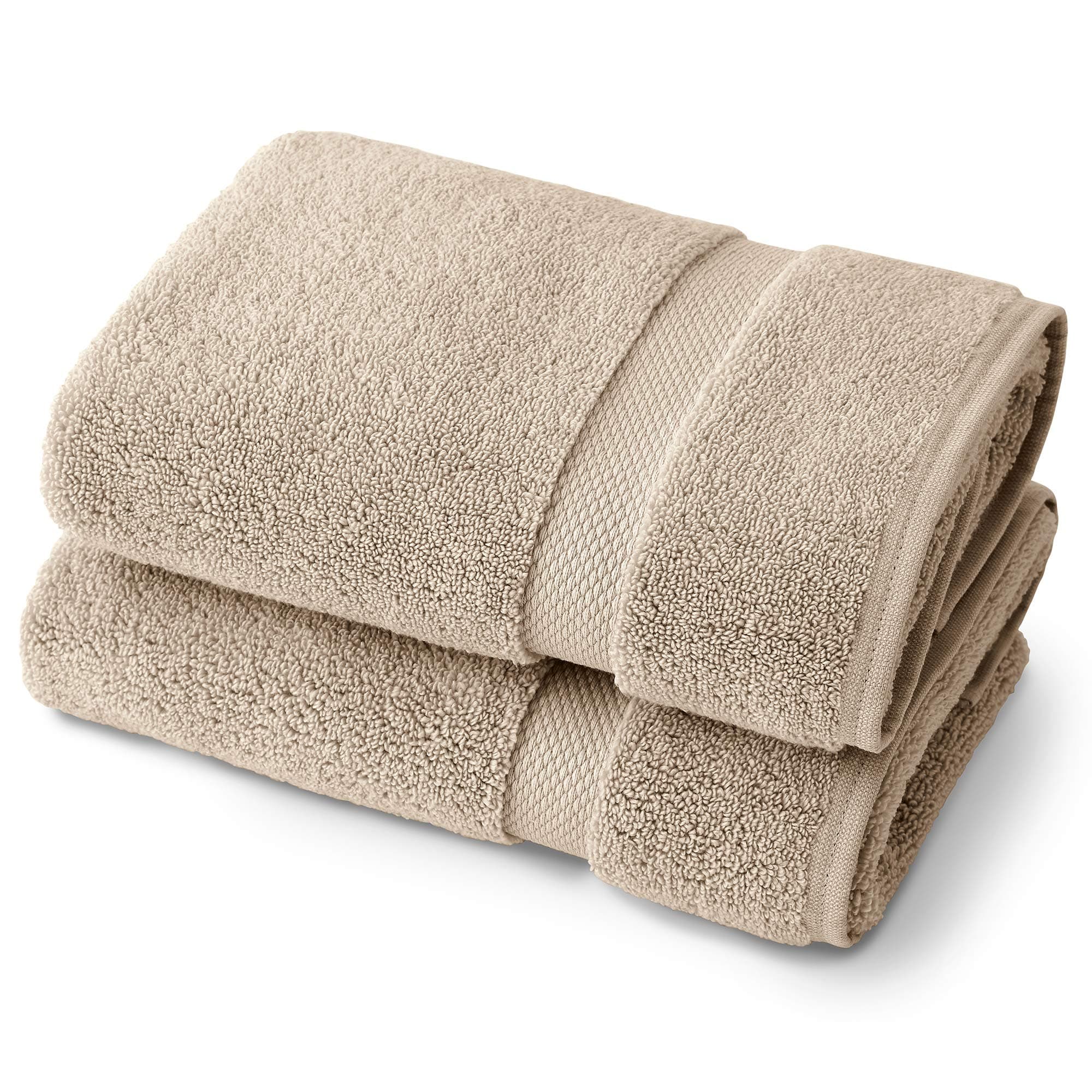 Supima Cotton Bath Towel Set by Laguna Beach Textile Co - 2 Bath Towels - Hotel Quality, Plush, 730 GSM - Large, 57" x 30" Sand