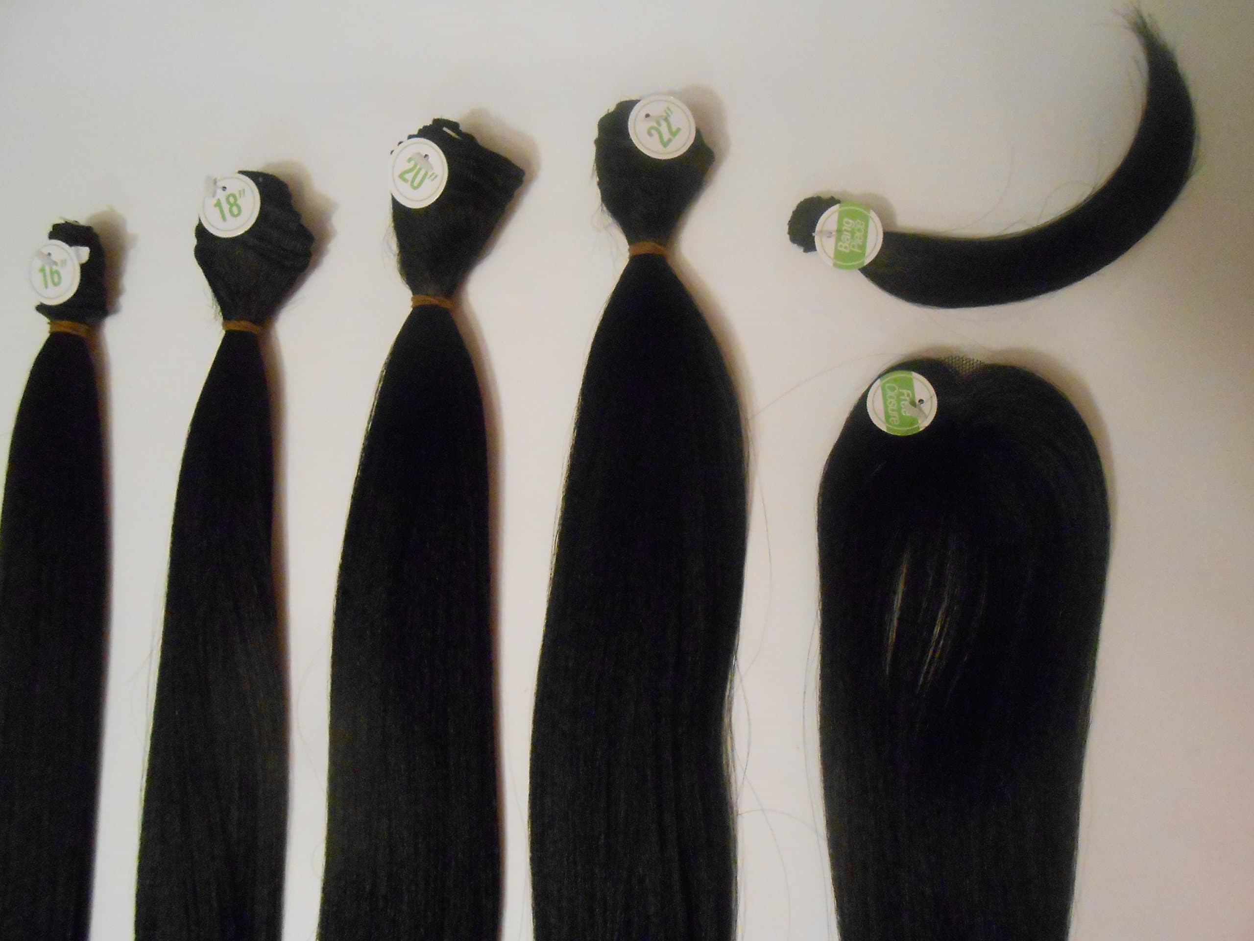 16" 18" 20" 22" Mega Remi 100% Human Hair Extensions Full Head Clip In Weft Weave Free Closure 4 Bundles BONUS Bang Piece Straight Black 1B US Stock