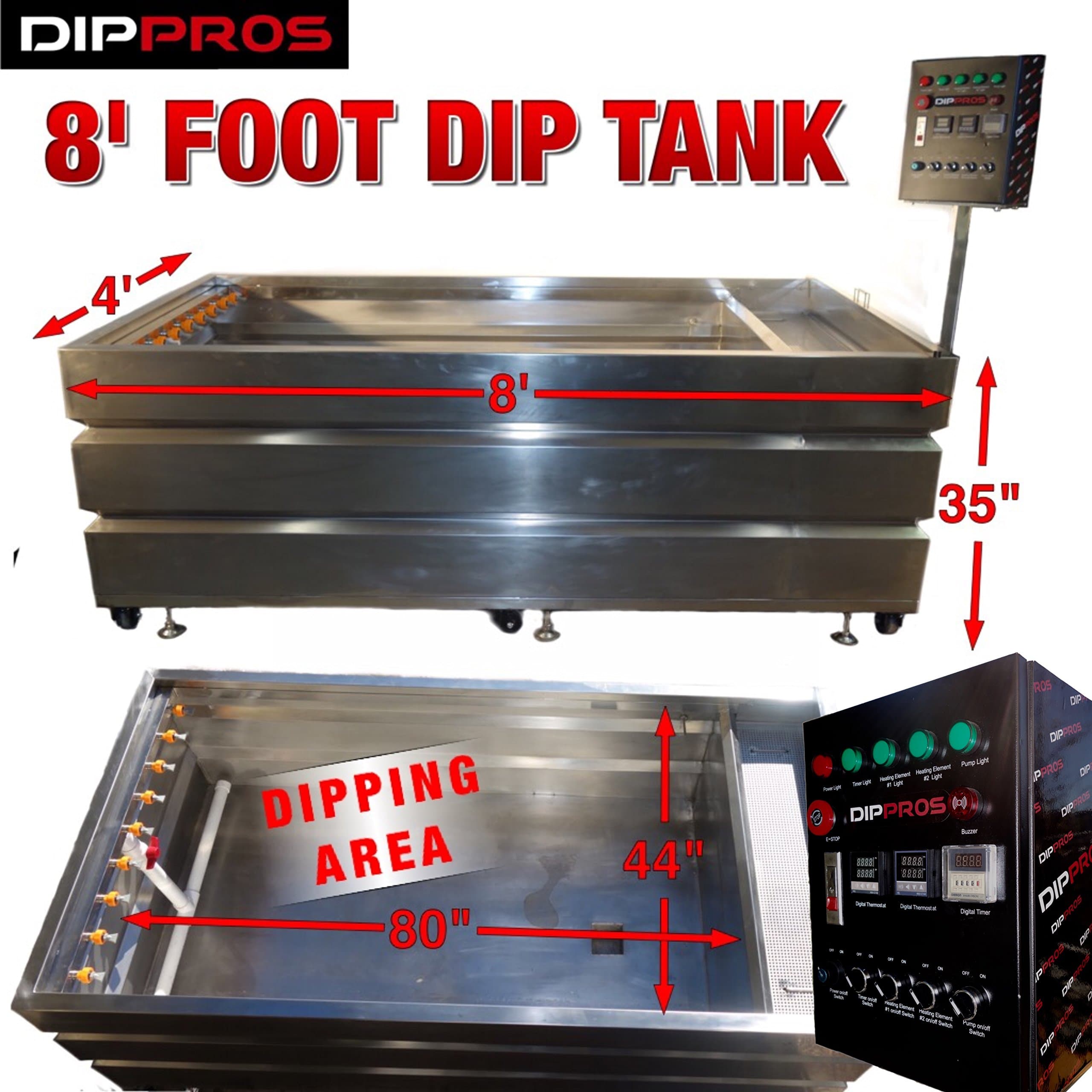 8" Foot Hydrographic Water Transfer DIP Tank Free Shipping !