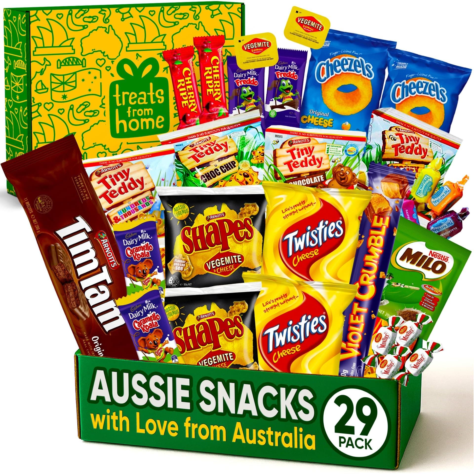 - Australian Snack Gift Box Mega 29 Pack, Best Aussie Candy and Food Products, Authentic Taste of Australia, Large Snack Box - Australian Expats