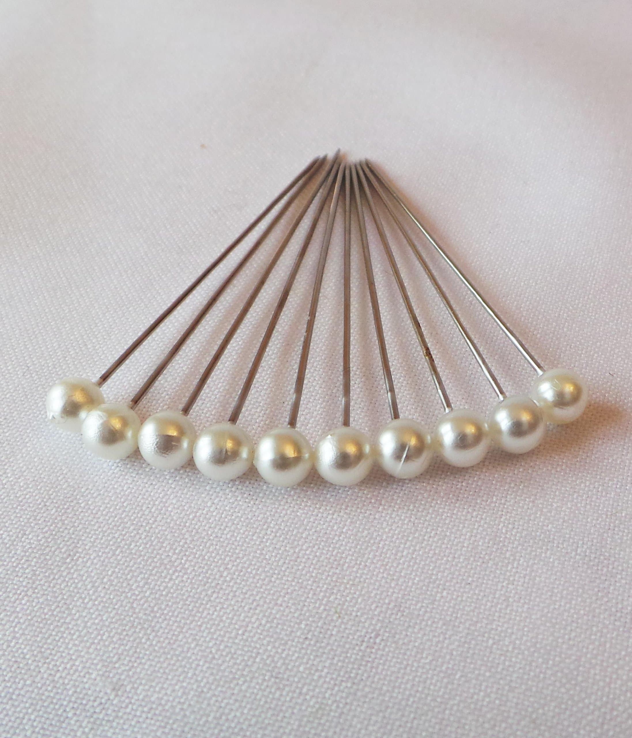 10 Pearl Pins - Perfect for Buttonholes