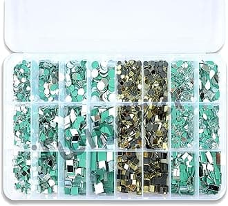 twinster Mirror for Craft Work Silver and Golden Mirror (27 Different Shapes in Total 3700 pcs) Kit Mirrors DIY Best Mirror Kit for Art and Craft