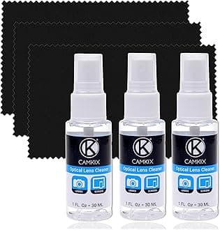 CamKix Lens and Screen Cleaning Kit - 3X Cleaning Spray, 3X Microfiber Cloth - Perfect to Clean The Lens of Your DSLR Or Gopro Camera - Also Great for Your Smartphone, Tablet, Notebook, Etc.