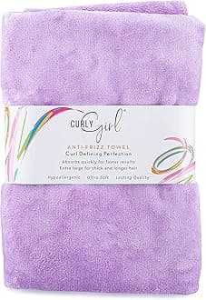 Towel for Women with Curls, Anti-Frizz, Absorbent, Fast Drying, Curly Hair, Microfiber Hair Drying Towel for Curls