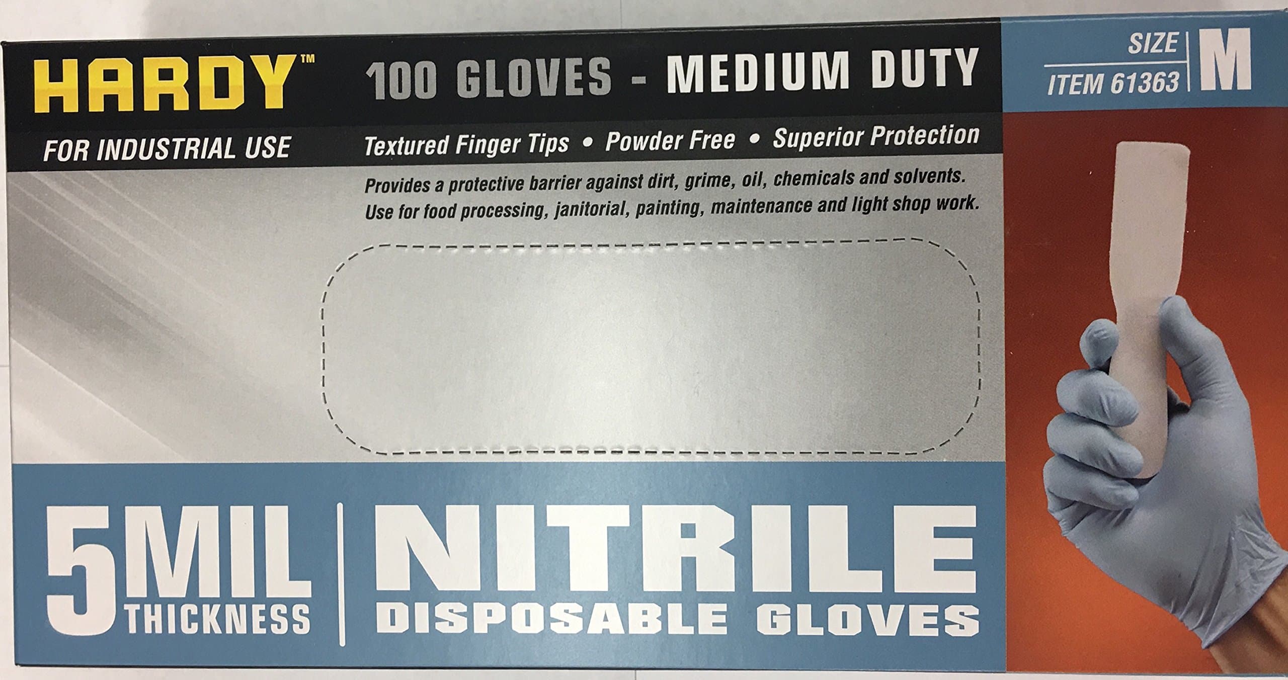 5 mil Nitrile Powder-Free Gloves 100 Pc Medium