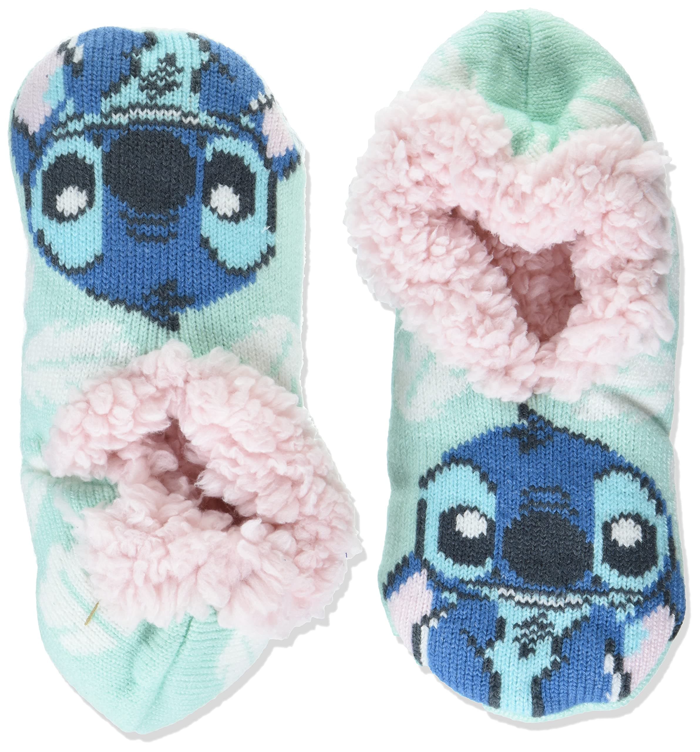 Disney womens Lilo & Stitch Teddy Fur Slipper Socks