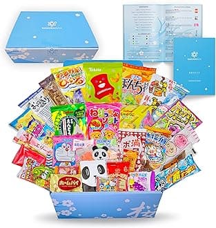 Japanese Snacks & Candy Box Japan2oz Dagashi Snack 40 Piece Gift Set English Pamphlet