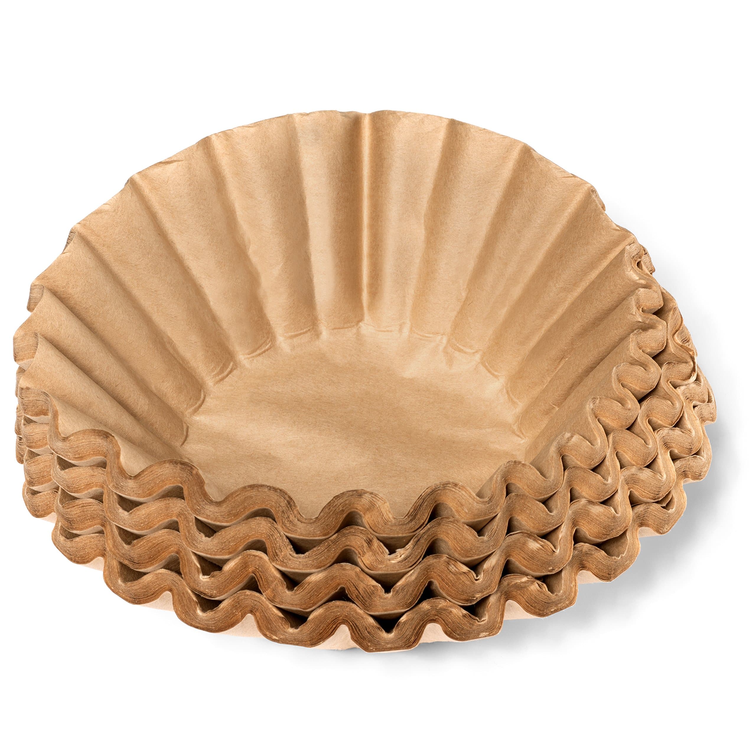 Coffee Filters - Natural Unbleached Brown Biodegradable - Large Basket - 9.75" Flattened Diameter - 4.25" Diameter Base - by California Containers (200 Count)