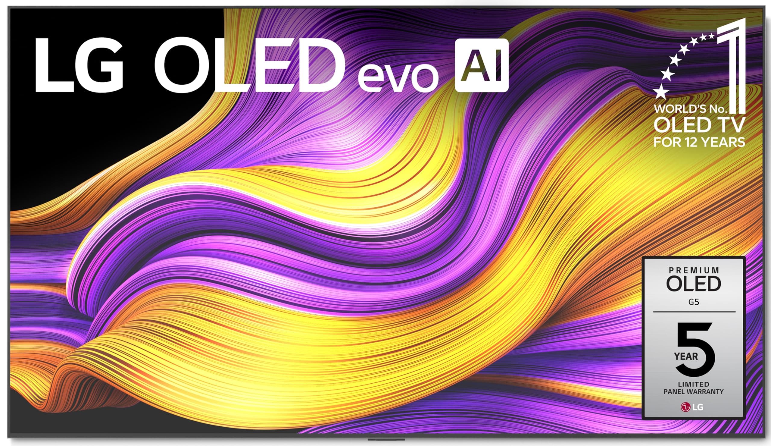 77-Inch Class OLED evo AI Super Upscaling 4K G5 Series Smart TV w/Dolby Atmos, Vision, HDR10, Filmmaker Mode, Wow Orchestra, Alexa Built-in (OLED77G5WUA, 2025)