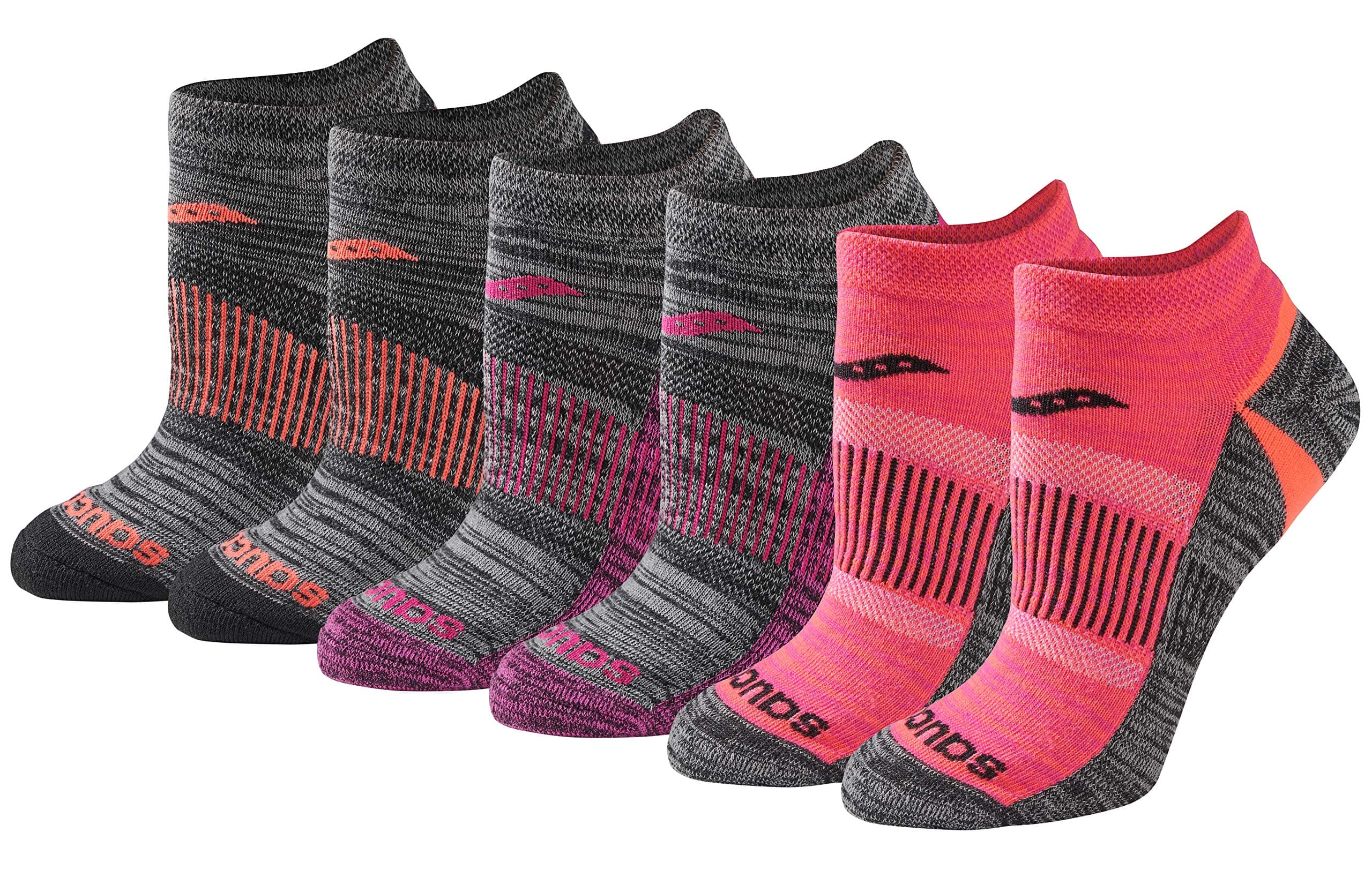 Women's RunDry Performance Selective Cushion Socks, Available in S-L (6, 12 Pairs)