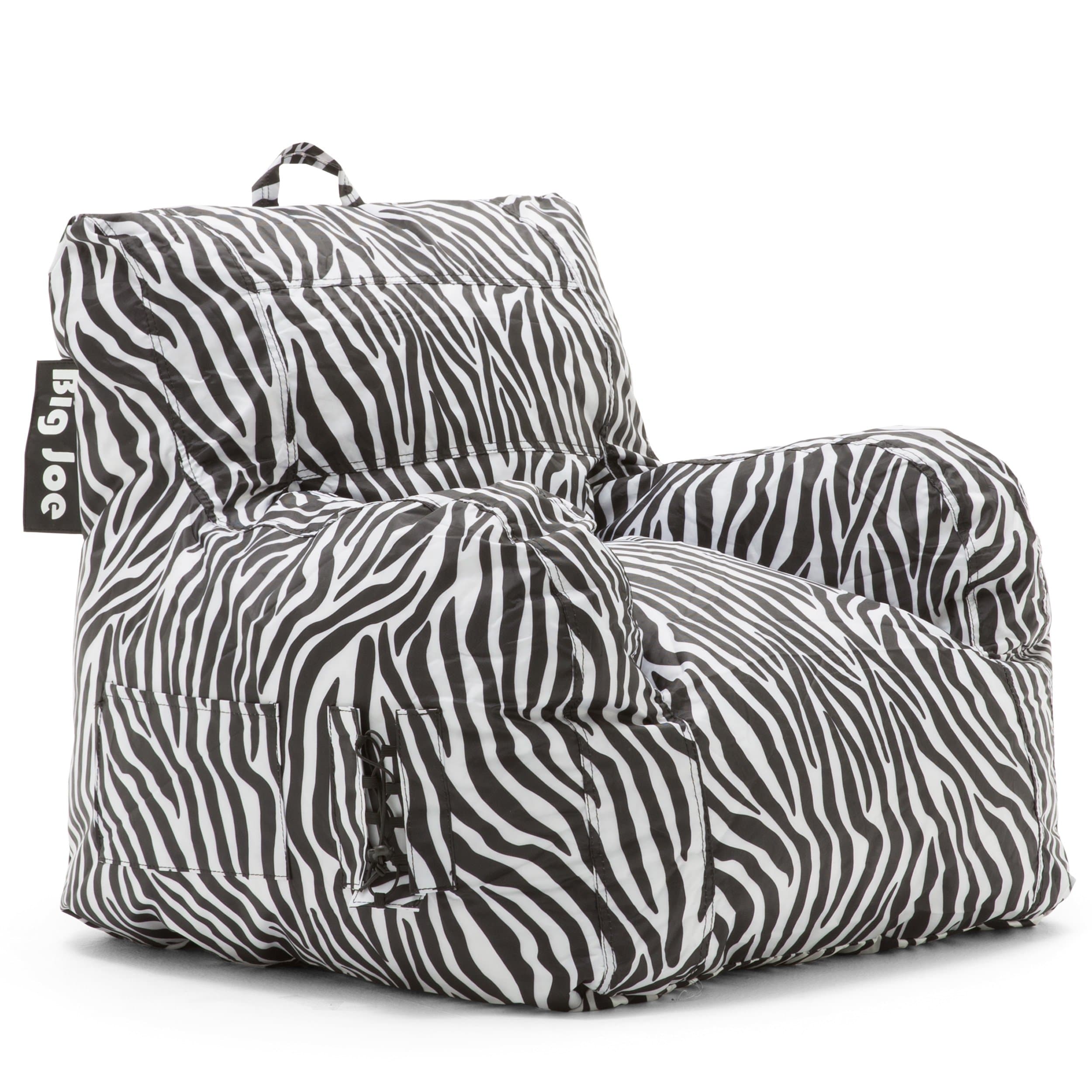Big Joe Dorm Bean Bag Chair, Zebra