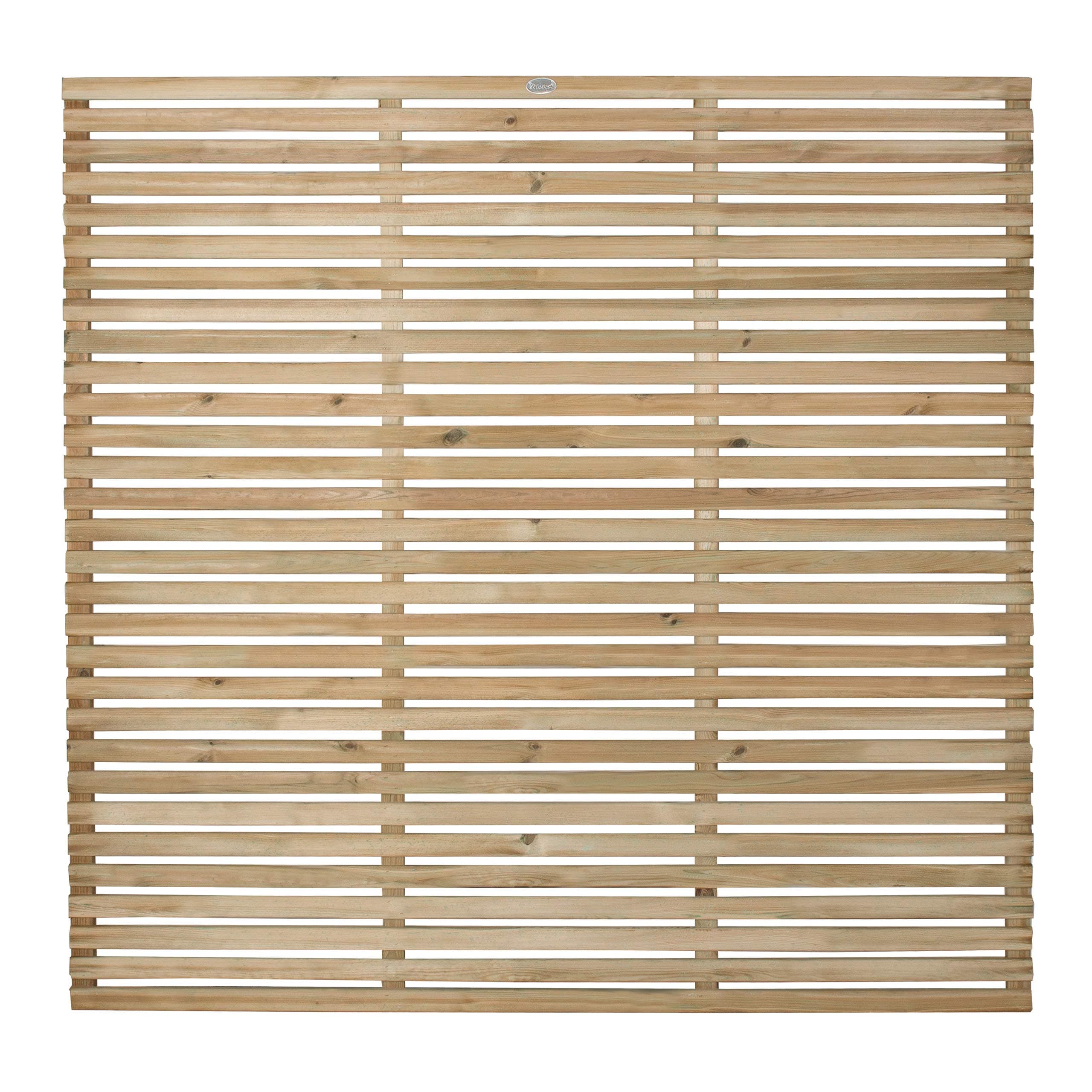 1.8 x 1.8m (6ft x 6ft) Pressure Treated Single Slatted Panel (Pack of 3)