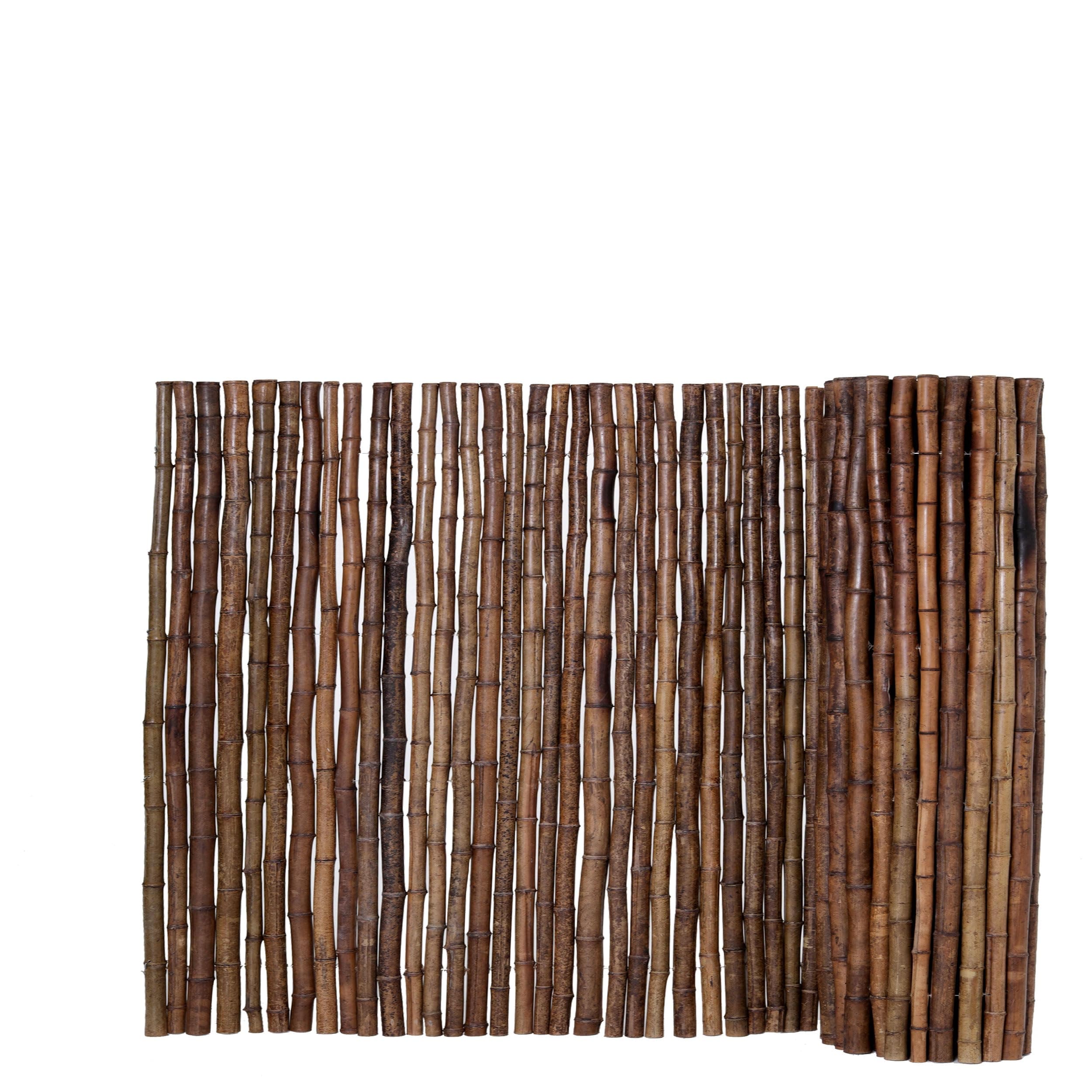 Backyard X-Scapes 22-CB3 Decorative Rolled Wood Fence Panel Bamboo, Caramel Brown, 1 in D x 36 in H x 96 in L