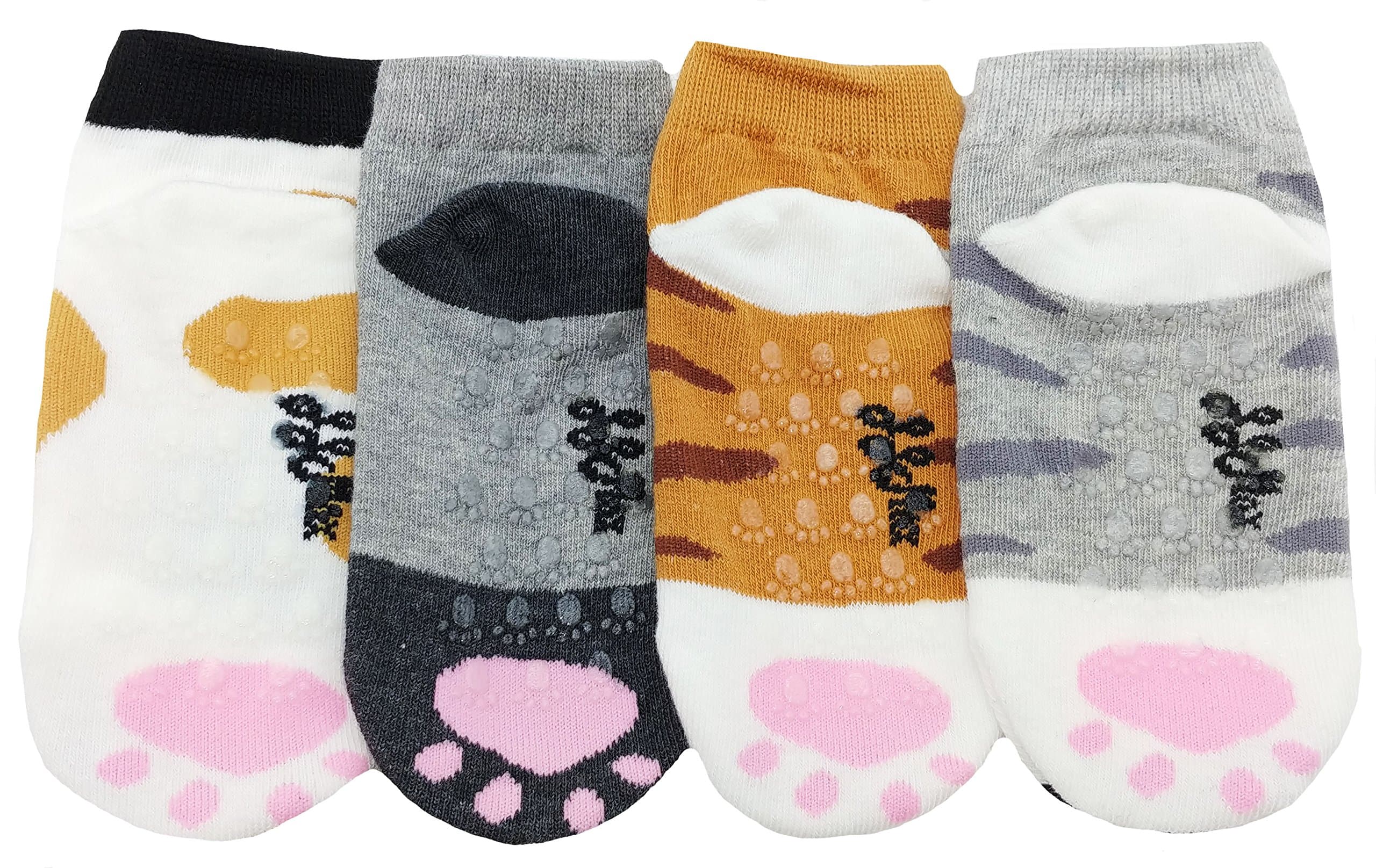 JJMax Women's Cute Kitty Cat Paws Socks with Paw Prints on Toes