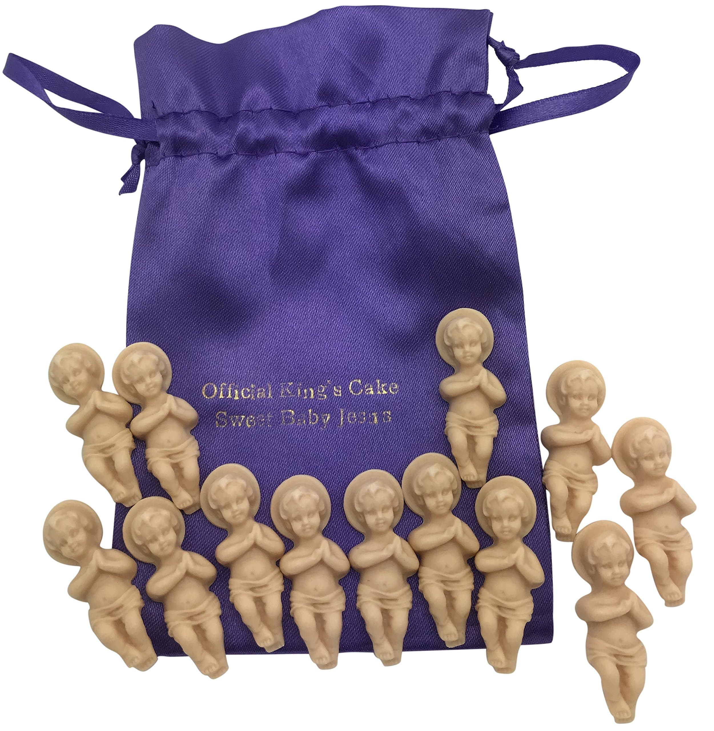 King Cake Babies Bakers Dozen Set with Gift Bag and 13 Sweet Baby Jesus Figurines