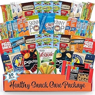 Healthy Snacks Variety Pack (50 Count) - Easter Snack Box Care Package with Chips, Cookies & Granola Bars - Healthy Easter Basket for Adults, Kids & Teens, College Students, Office, Travel & Birthday