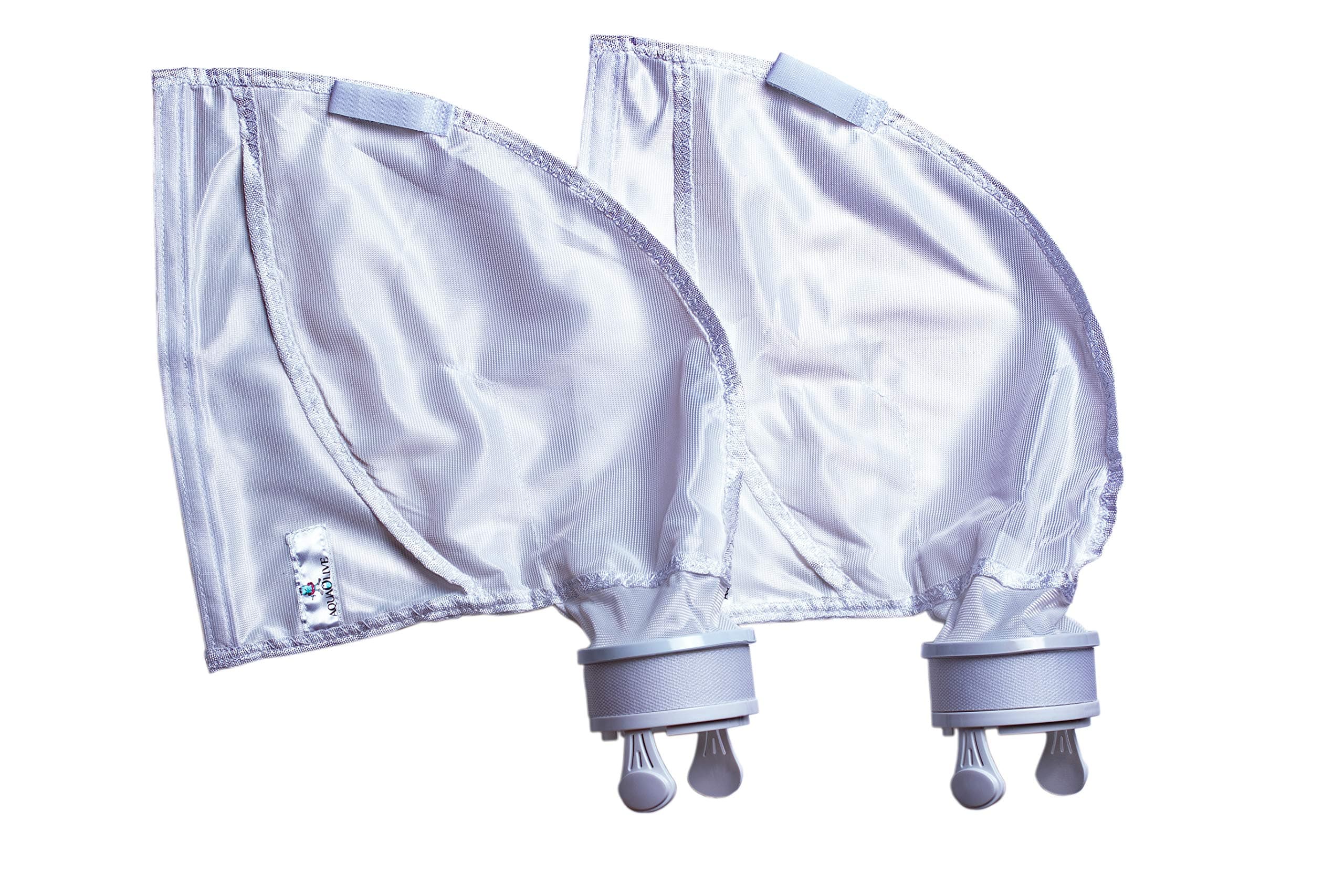 AquaOlive - 2 Pack (Velcro) Fits Polaris 280 480. Nylon Mesh Pool Cleaner Bag Extra Large Volume - Super Strong Cross Stitching. K13, K16 Oversized Replacement Filter Bag