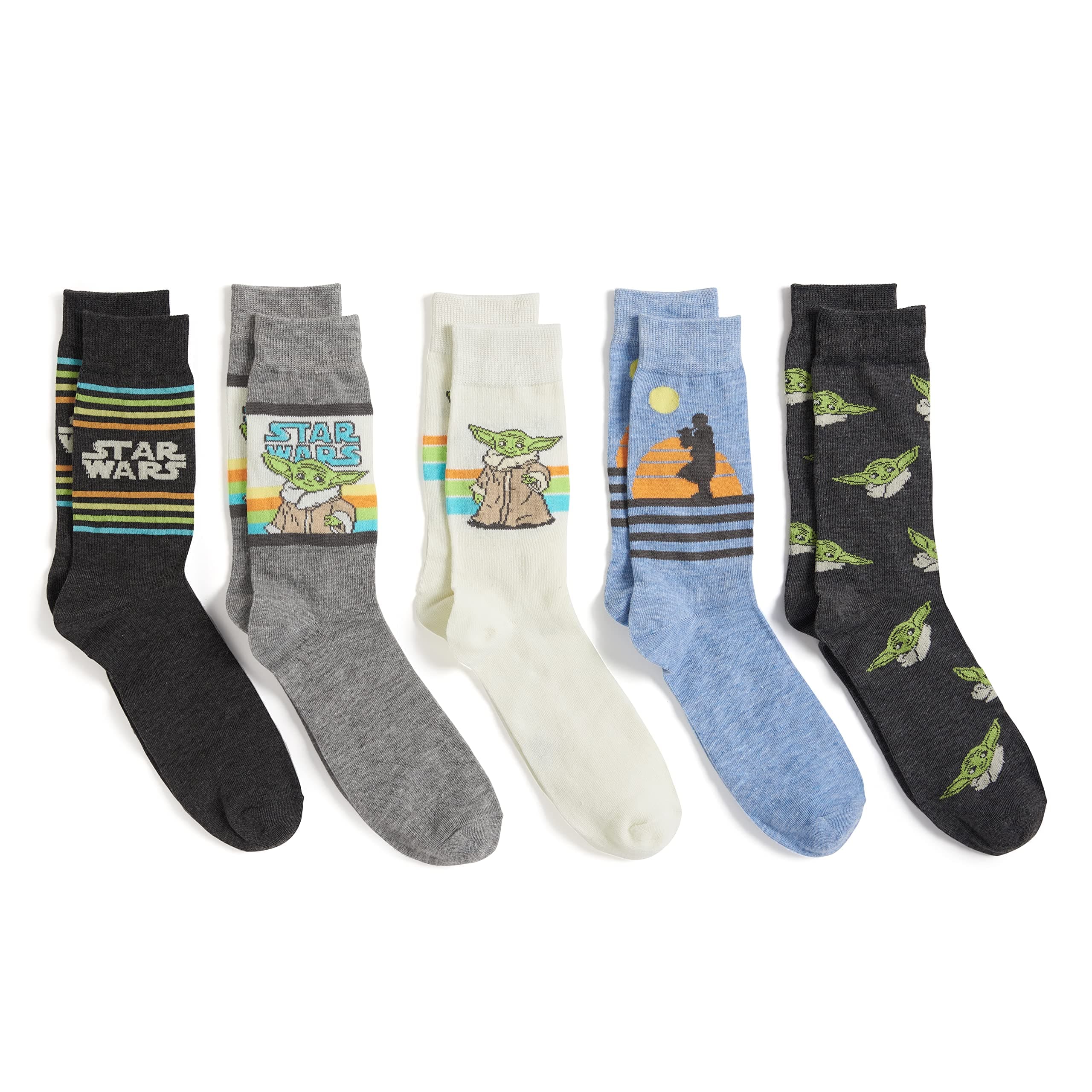 mens The Mandalorian Crew-socken, 5er-pack Casual Sock (pack of 5)