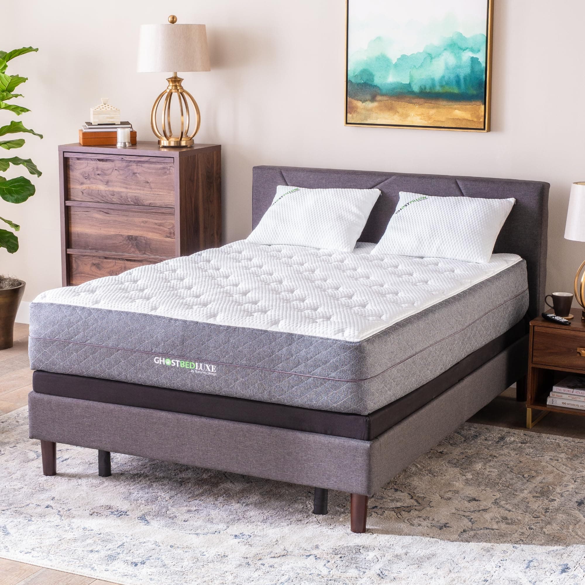 Luxe 13 Inch Memory Foam Mattress - Cooling Technology & Comforting Pressure Relief, Queen