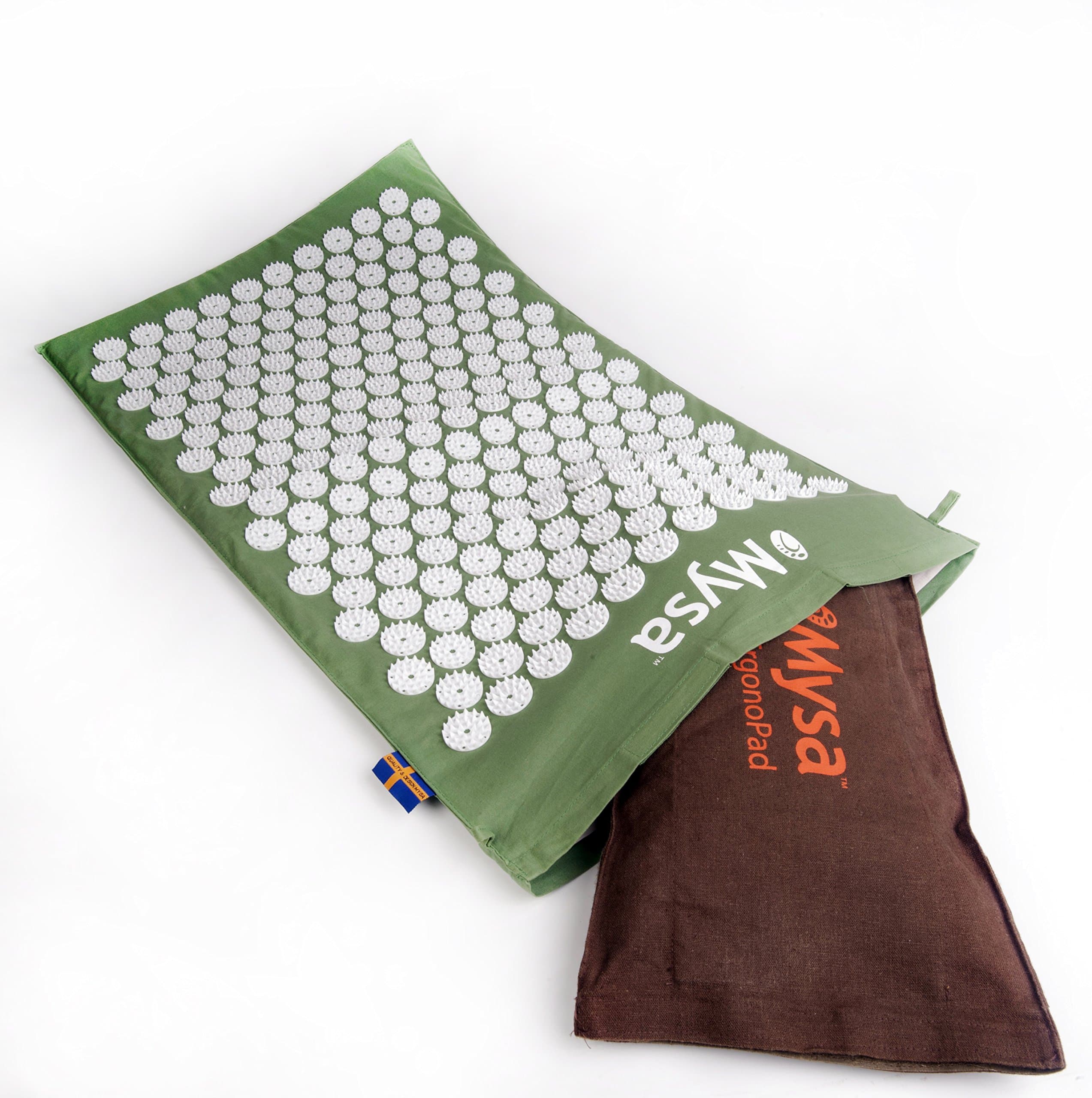ERGONO MYSA : an Innovative Version That Makes The Well-Known Original Mysa Acupressure Mat Ergonomic and heatable, Thanks to The Enclosed Mysa Hot ErgonoPad Lumbar Support!