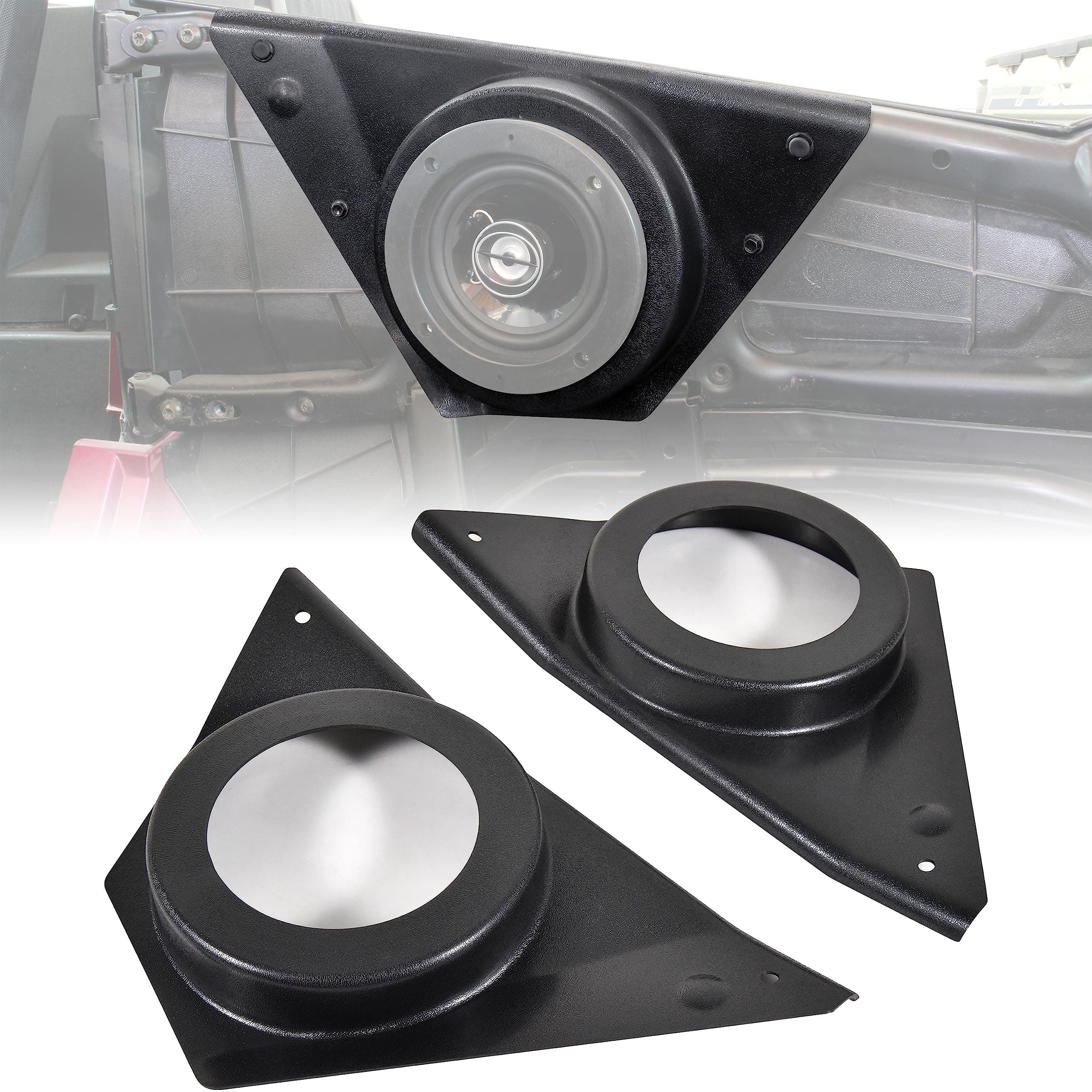 SAUTVS Front Door 6.5" Speaker Pods for RZR XP 1000 S 900 ACE 570 900 2014-2023, Waterproof Dustproof Front Door 6.5 inch Speaker Pods Panels Accessories (One Pair)