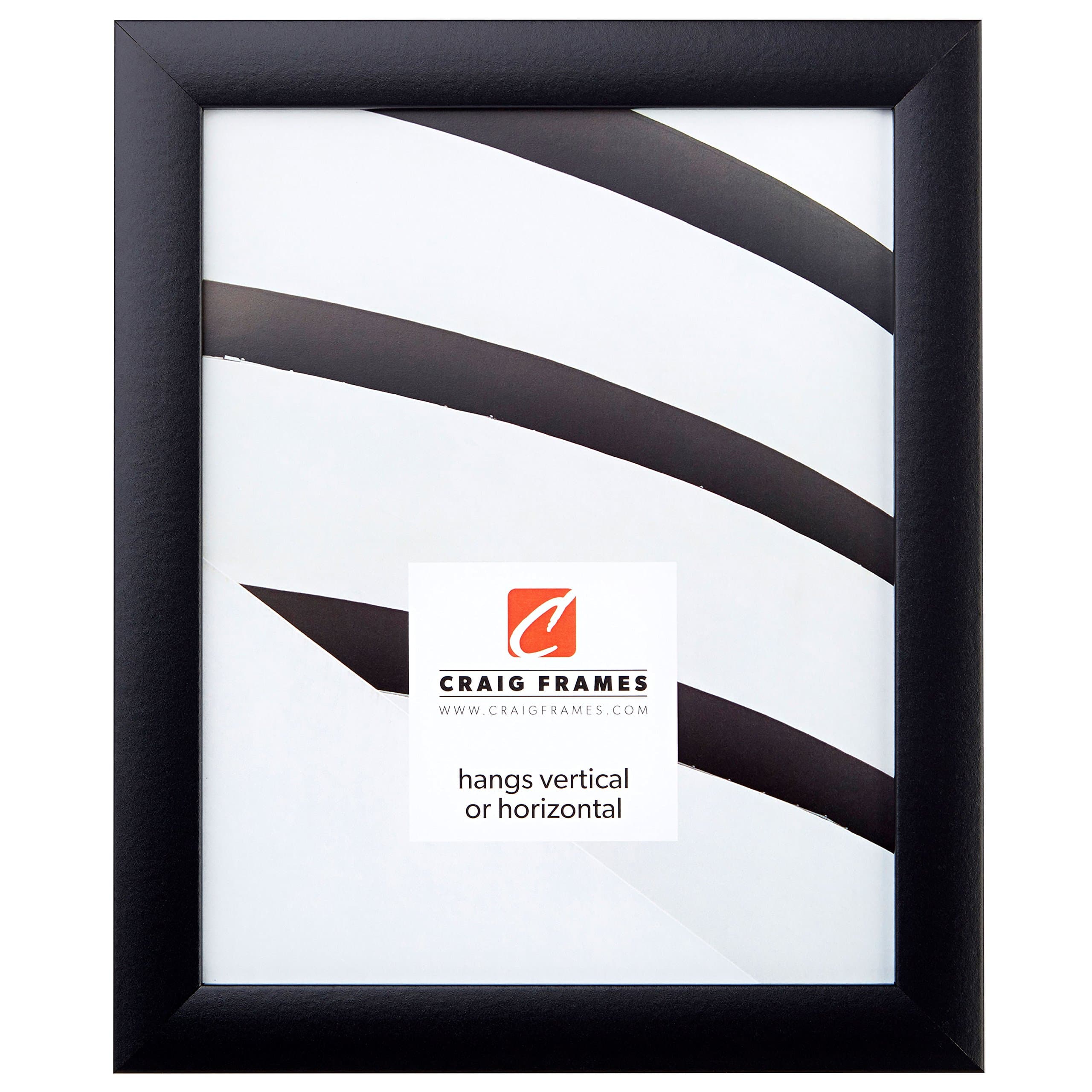 Craig Frames 1WB3BK 20 by 32-Inch Picture Frame, Smooth Wrap Finish, 1-Inch Wide, Black