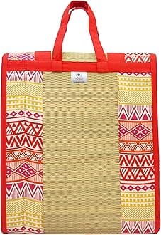 Home Tex Life Kora Grass Cushion Sleep Healthy, Easy Portable and Folding Mat (Deep West,2.5 X 6 Ft,18 Mm Thickness)