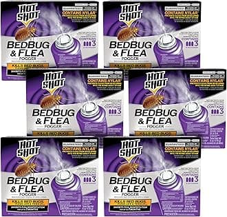 BedBug And Flea Fogger 3 Count-2 Ounce Cans, With Nylar, Inhibits Flea Reinfestation, 6 Pack
