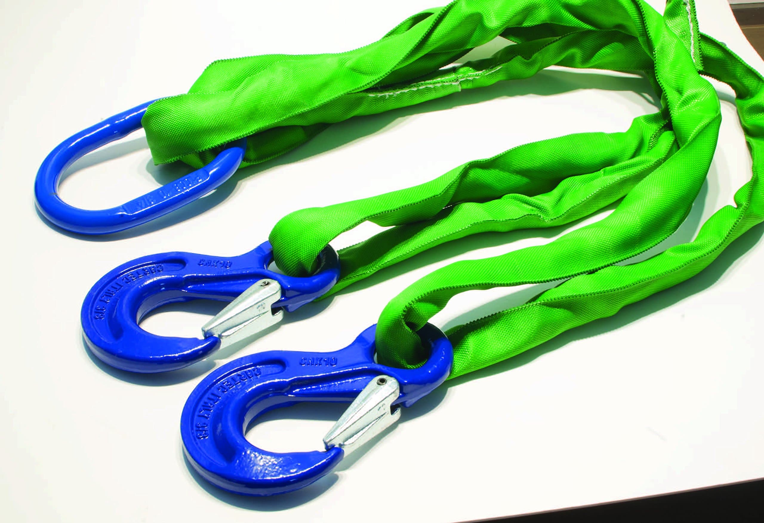 American Industrial/Polyester Round Sling Bridle - Green / 8 Ft. Long/DOS-EN60 / 60 Degrees: 9,100 LBS.