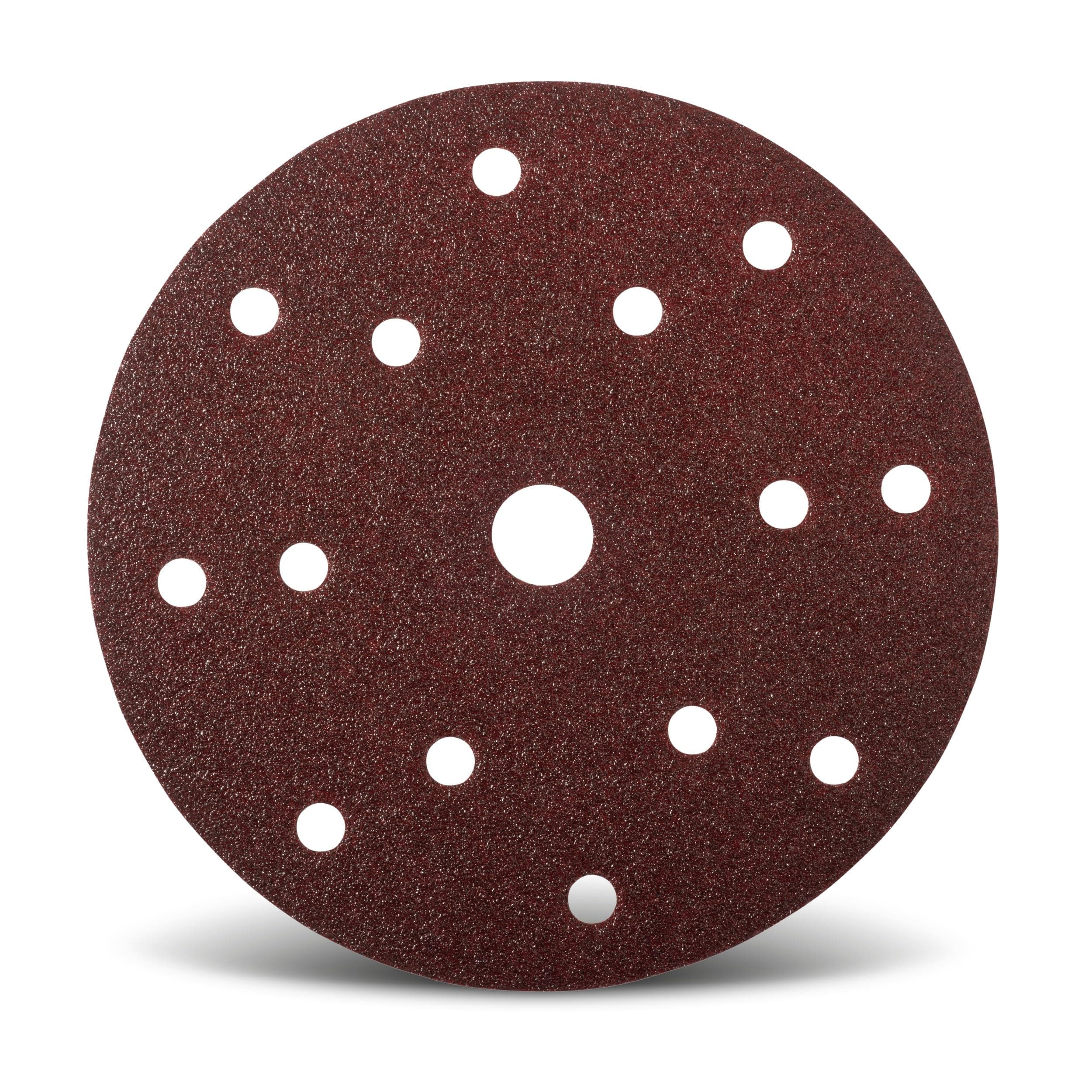 WFixCraft IK88 Sanding Discs 150 mm Velcro with 15-Hole Perforation for Random Orbital Sanders | Grit P80 - Coarse - 50 Professional Sandpaper Set for Wood Sanding