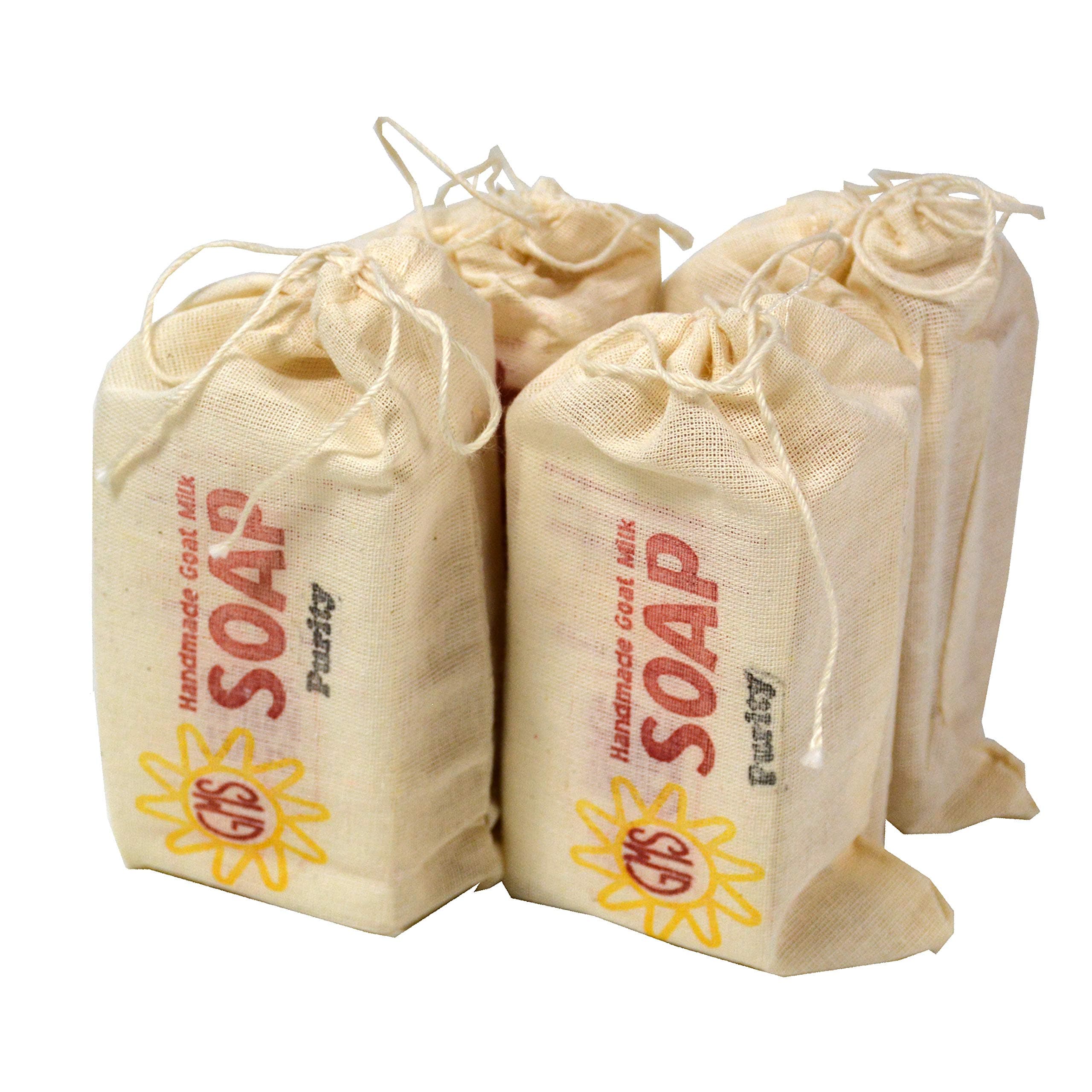 Goat Milk Soap - PURITY - Unscented. Great for Eczema, Sensitive and Dry Skin. All-Natural, Handmade by Goat Milk Stuff. Bars 5 oz. each, 4 Count