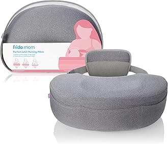 Adjustable Nursing Pillow - Customizable Breastfeeding Pillow for Mom + Baby Comfort with Back Support, Adjustable Wrap Around Waist Strap, Pockets for Heat Relief
