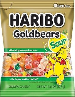 Gummi Candy, Sweet & Sour Goldbears, Gummy Bears with A Twist, 4.5 Ounce (Pack of 12) Delicious Soft and Chewy Snacks, Assorted Fruity Flavors