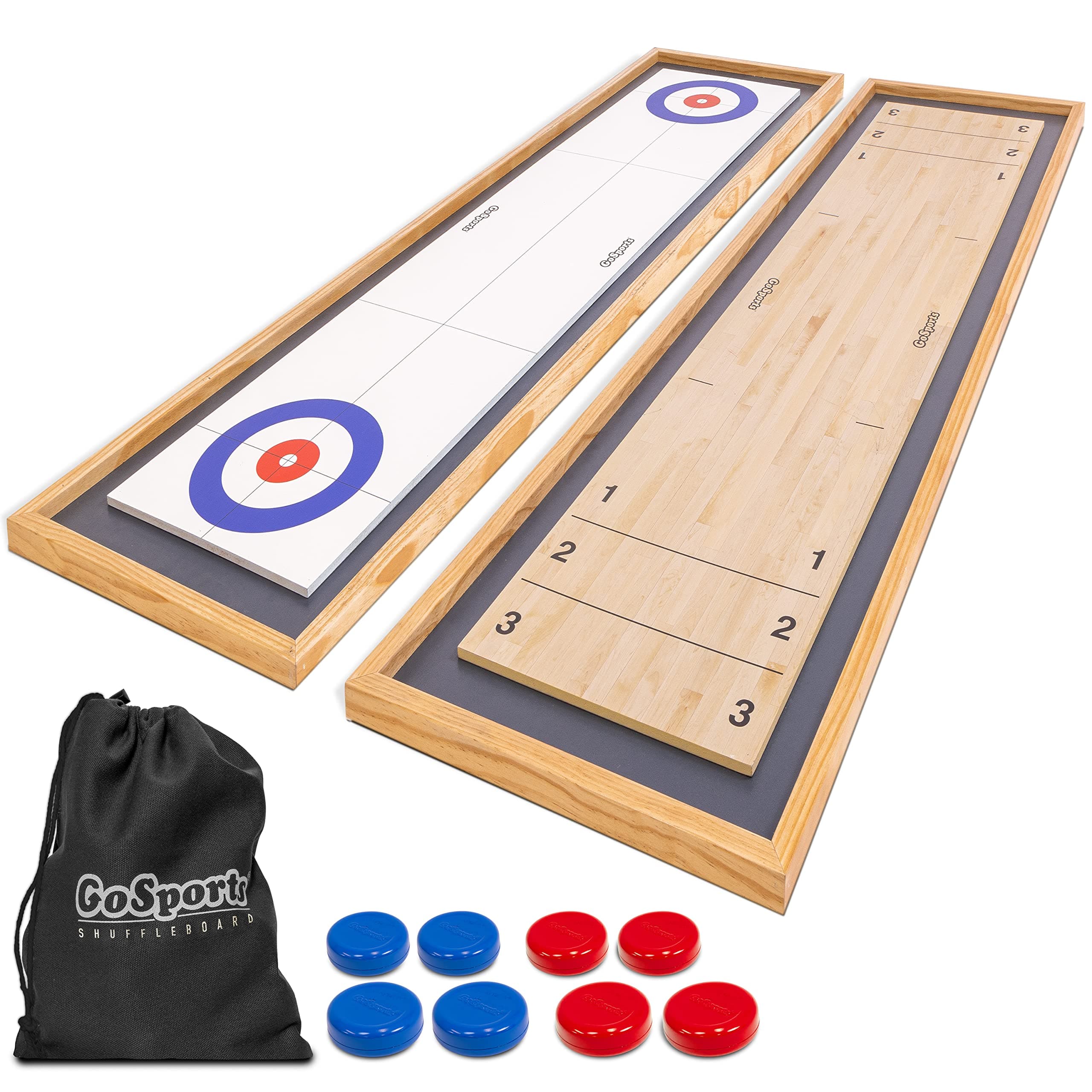 6 ft Tabletop Shuffleboard and Curling 2 in 1 Game
