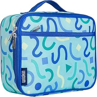Kids Insulated Lunch Box Bag for Boys & Girls, Reusable Kids Lunch Box is Perfect for Elementary, Ideal Size for Packing Hot or Cold Snacks for School & Travel Bento Bags (SConfetti Blue)