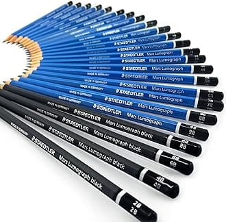 100G24S Mars Lumograph Drawing Pencils 24/Pkg