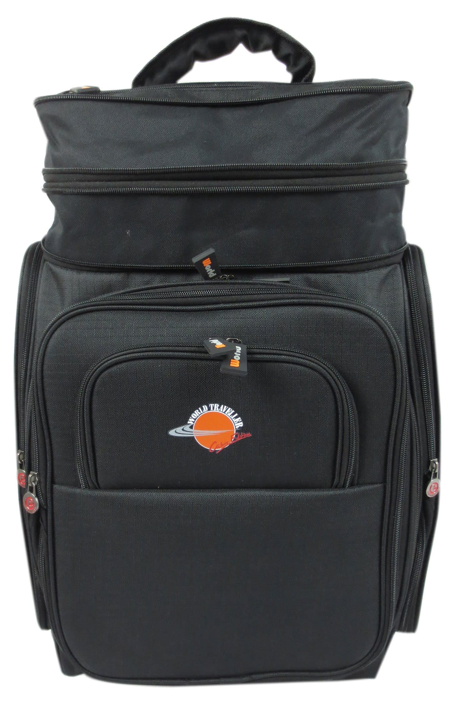 World Traveller Xpand Flight Approved Expandable Feather Light Weight Cabin Carry On Bag Backpack Hand Luggage Suitcase Trolley Perfect for British Airways Easyjet Ryanair Thomas Cook etc….