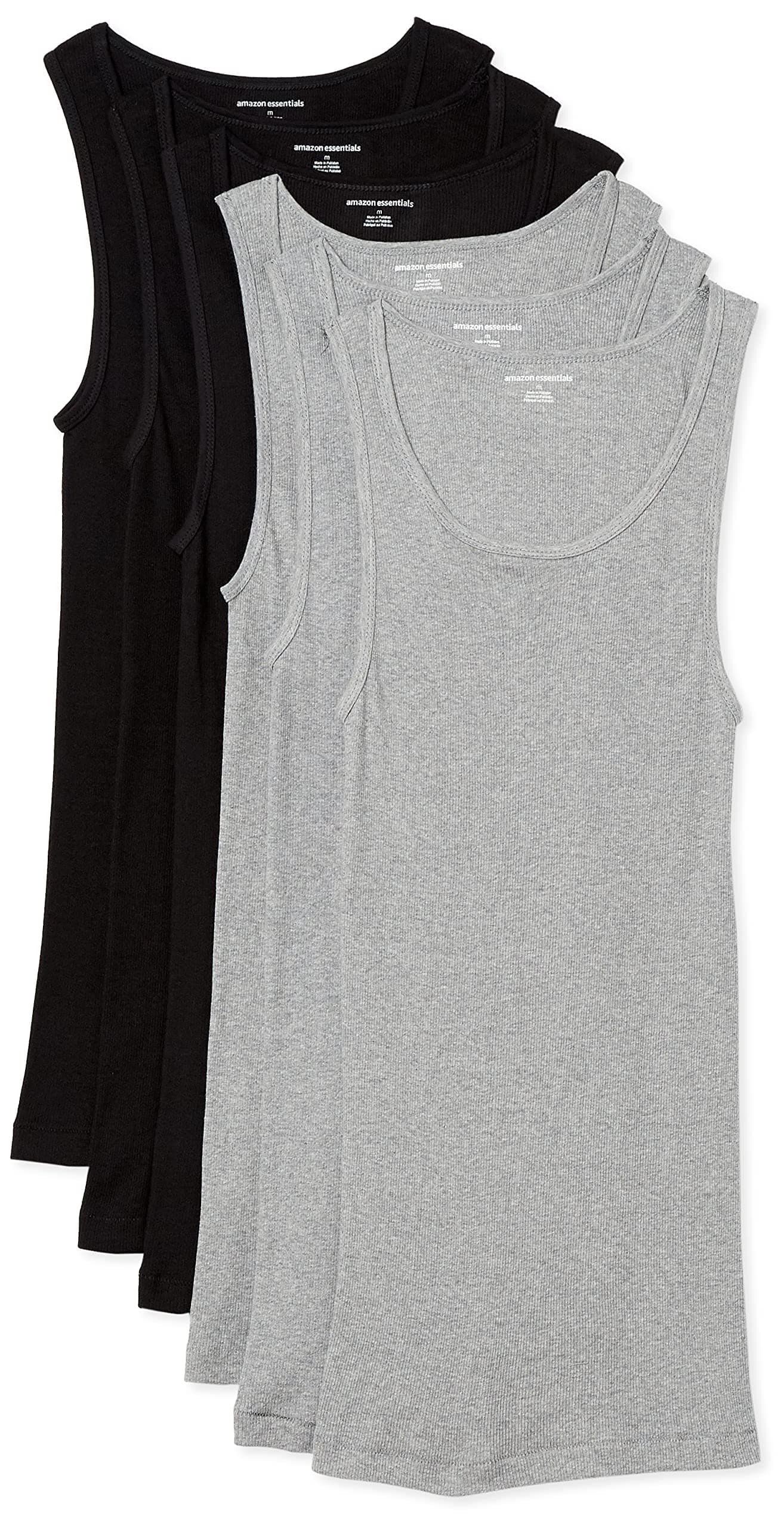 Amazon Essentials Men's Tank Undershirts, Pack of 6